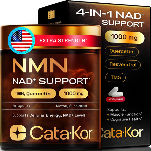 Cata-Kor NMN Supplement, Quercetin, TMG, Resveratrol – Supports Cellular Energy & NAD+ Levels