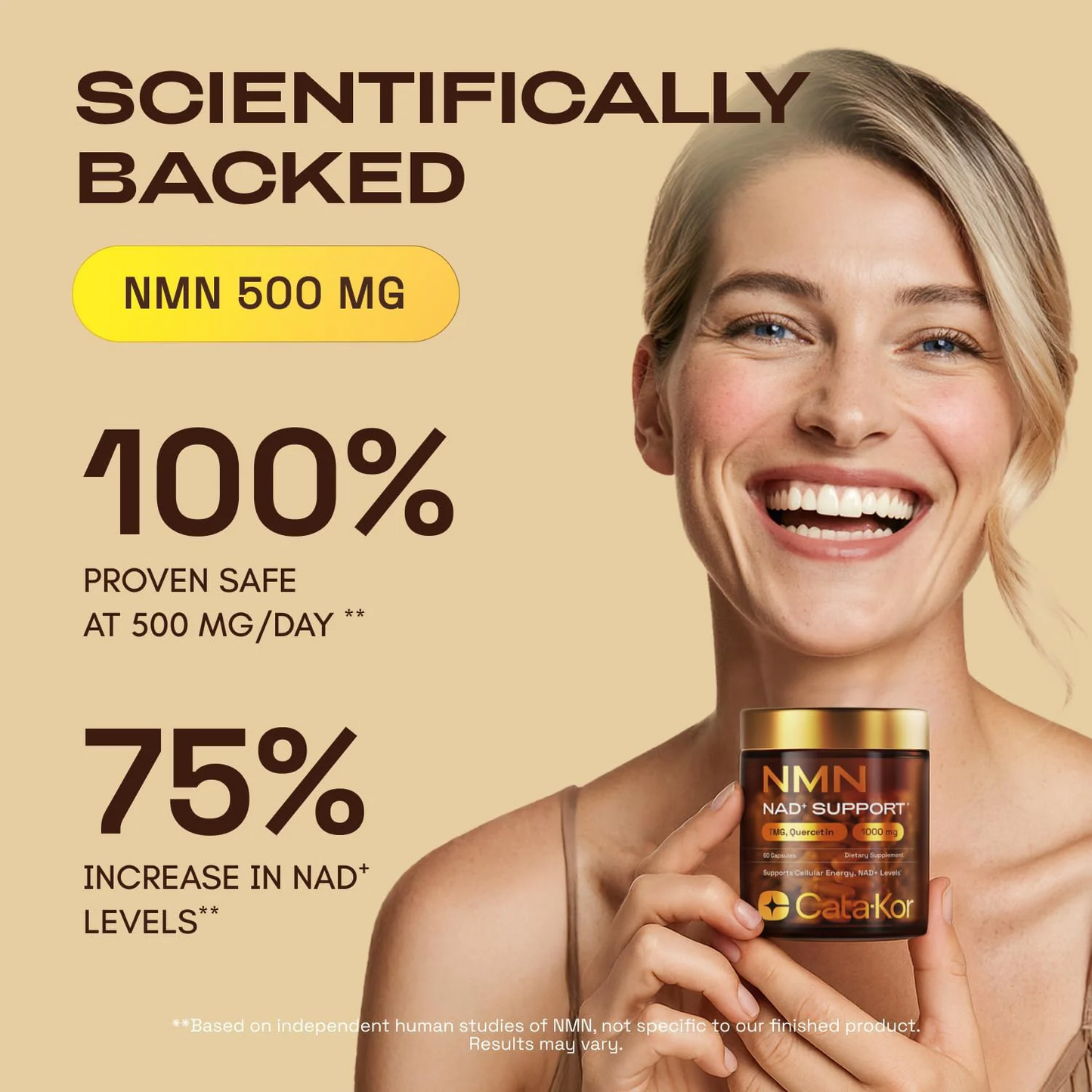 Cata-Kor NMN Supplement, Quercetin, TMG, Resveratrol – Supports Cellular Energy & NAD+ Levels